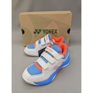 YONEX Badminton Shoes POWER CUSHION STRIDER FLOW Junior White/Blue, Size US 1